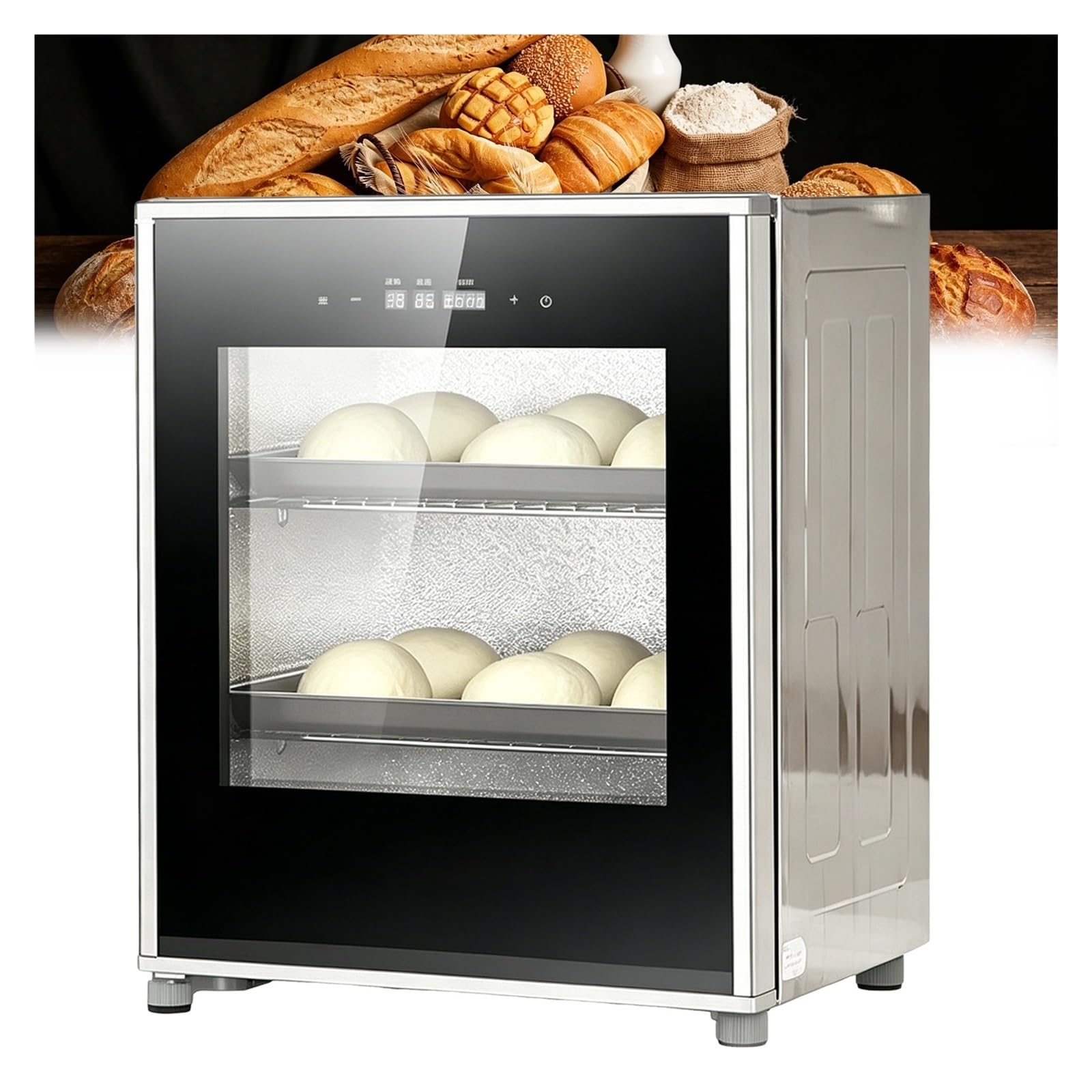 Kiboom 220V Stainless Steel Bread Fermentation Cabinet, Dough Yogurt Proofer, For Baking, Fermentation, And Yogurt Making, Meeting Diverse Cooking And Baking Needs