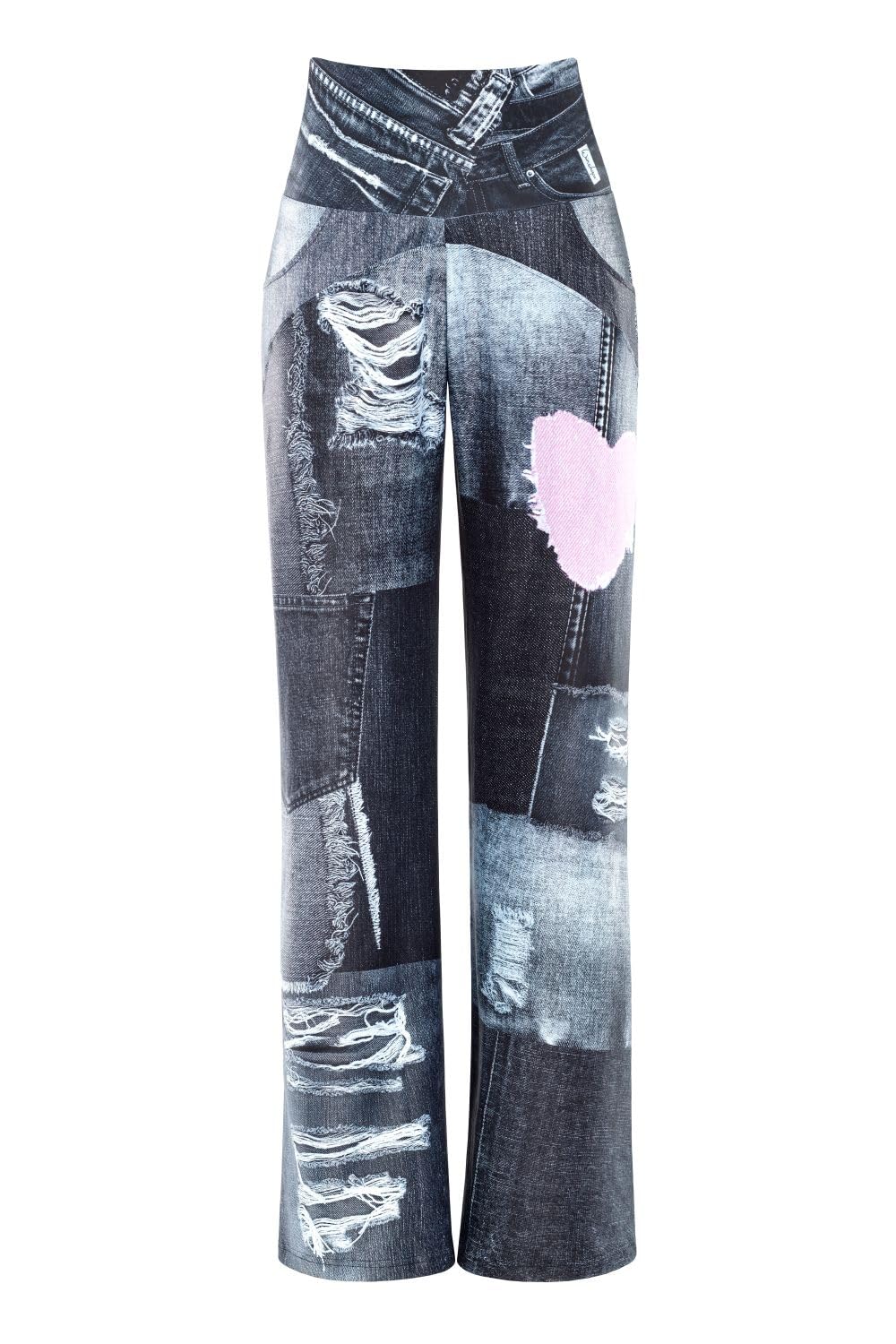WINSHAPE Functional Comfort Wide Leg Pants Cul105c “High Waist” Im Jeans Print - Pantalon de survêtement - Moderne - Femme