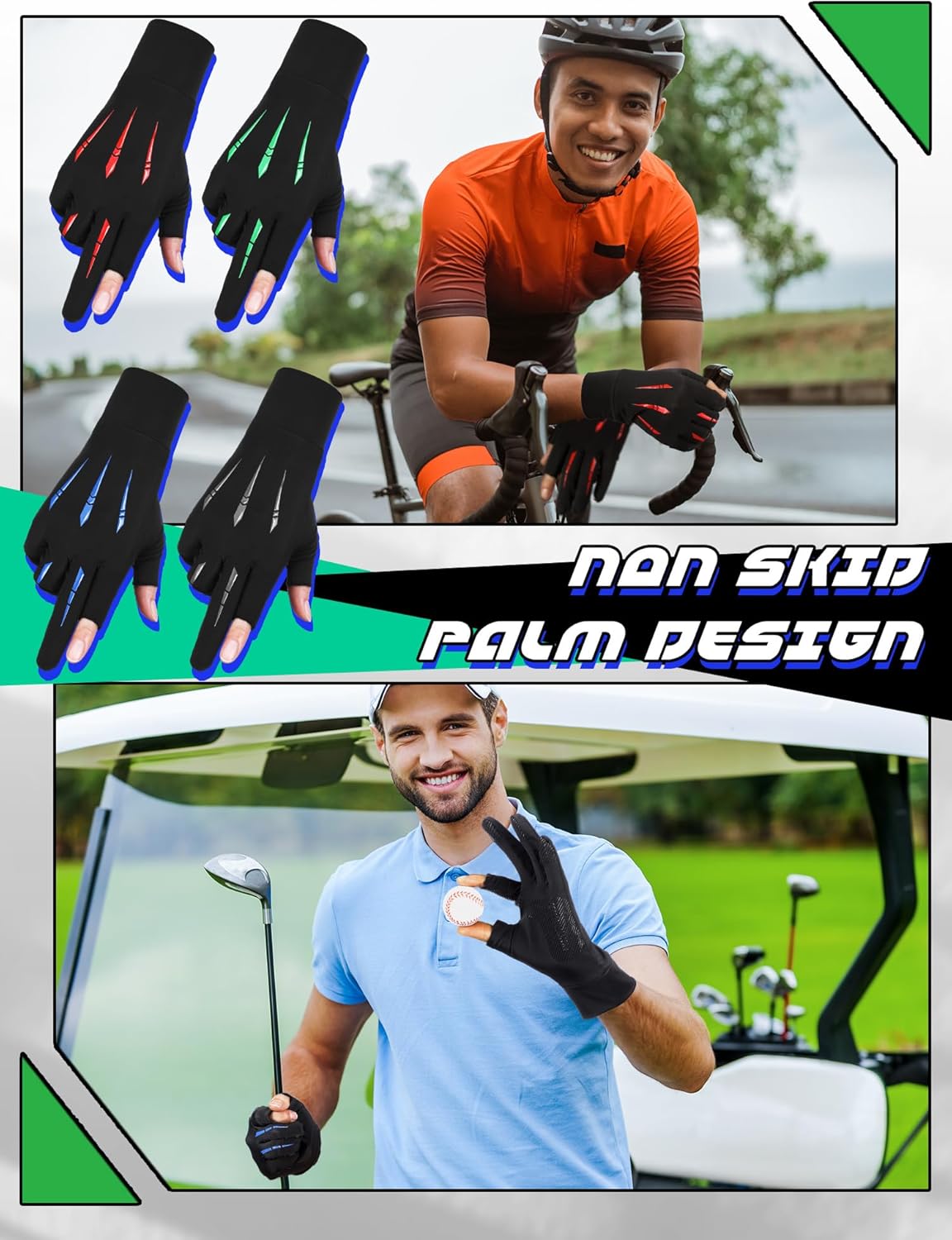 4 Pairs Women UV Protection Touchscreen Gloves Full Finger Sun Protection Driving Gloves for Summer Outdoor Cycling - Image 2