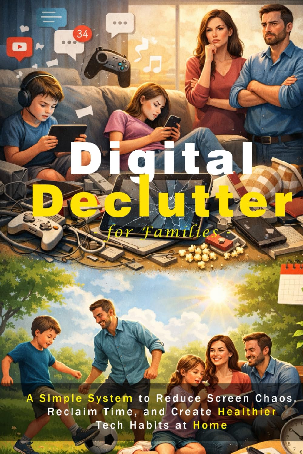Digital Declutter for Families: A Simple System to Reduce Screen Chaos, Reclaim Time, and Create Healthier Tech Habits at Home