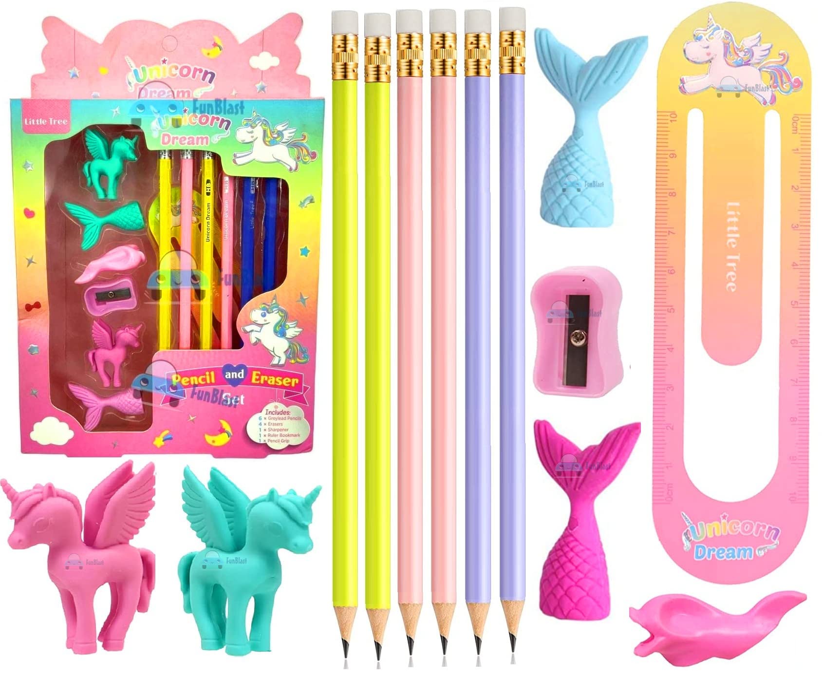 FunBlast Unicorn Stationery for Girls, Kawaii Stationery for Kids, Stationary Items for Kids, Stationary Items for Girls, Boys, Kids, Birthday Return Gifts for Kids (B09JCJ4DFW) Amazon Price History, Amazon Price Tracker
