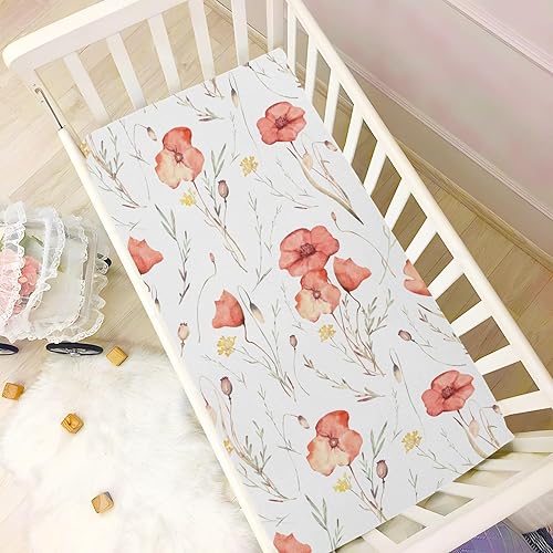Miniatura 9 de CaTaKu Sábanas de cuna para niñas y niños, sábanas bohemias de bebé para cuna, sábanas neutras para cuna, para cama de guardería, 27 x 39 pulgadas