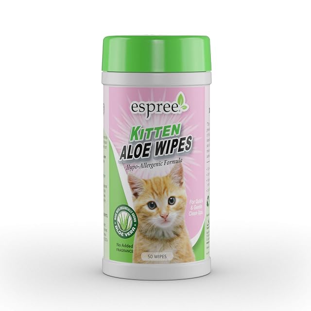 Espree Toallitas de Aloe Vera para Gatitos - 50 toallitas