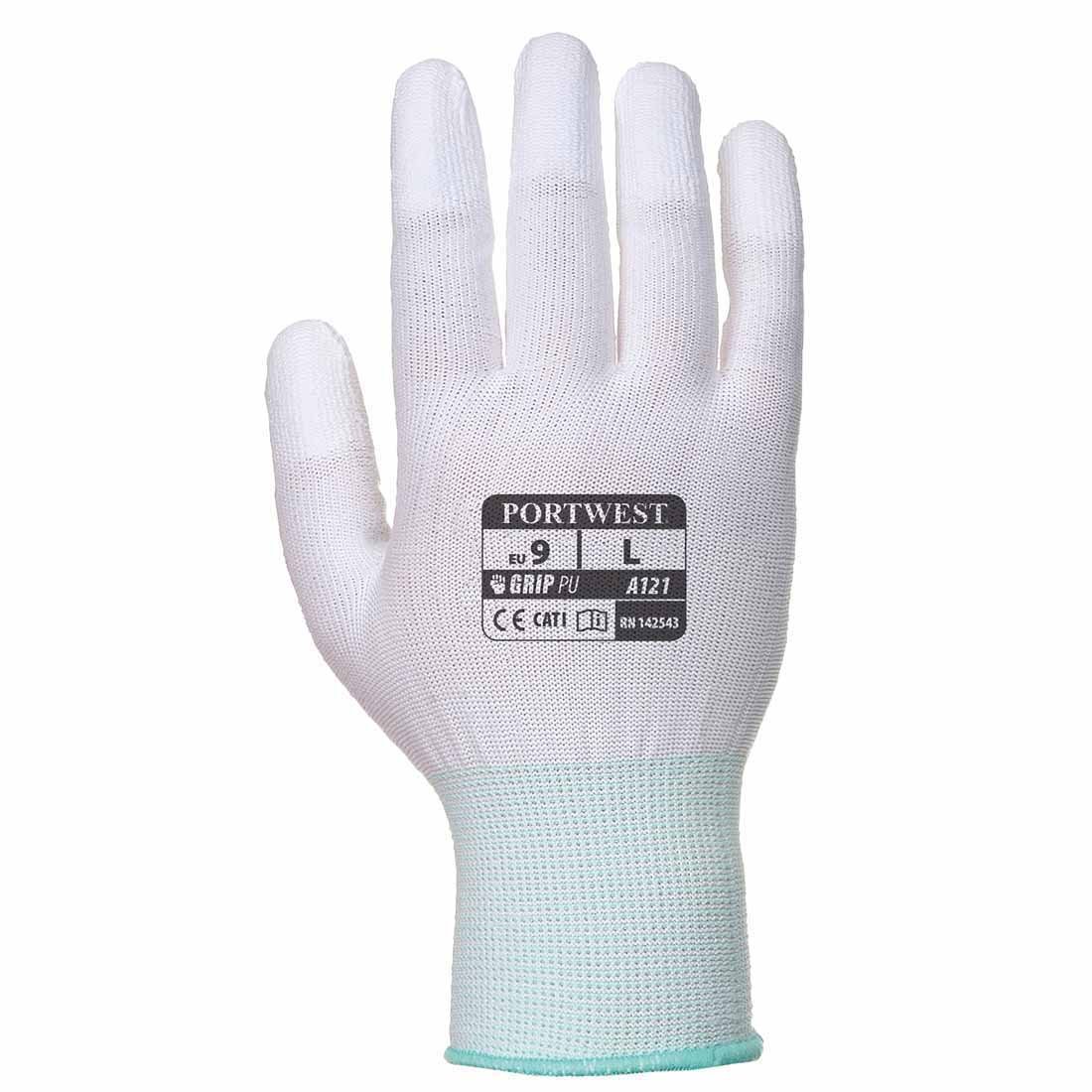 Portwest - PU Fingertip Glove Maximum Abrasion Resistance (12 Pair Pack) Grey Small
