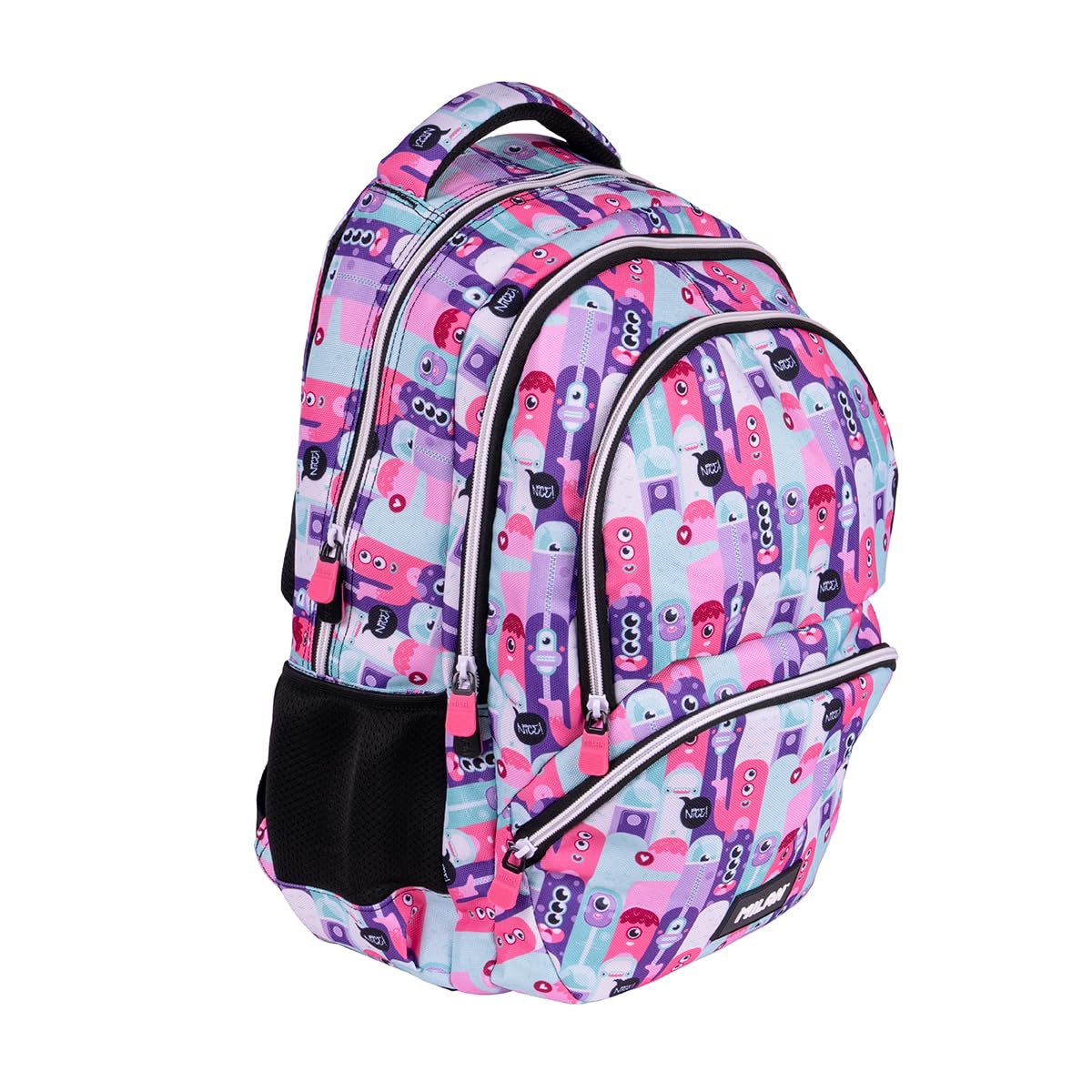 MILAN® Mochila escolar 4 cremalleras (25 L) serie especial Aliens 2