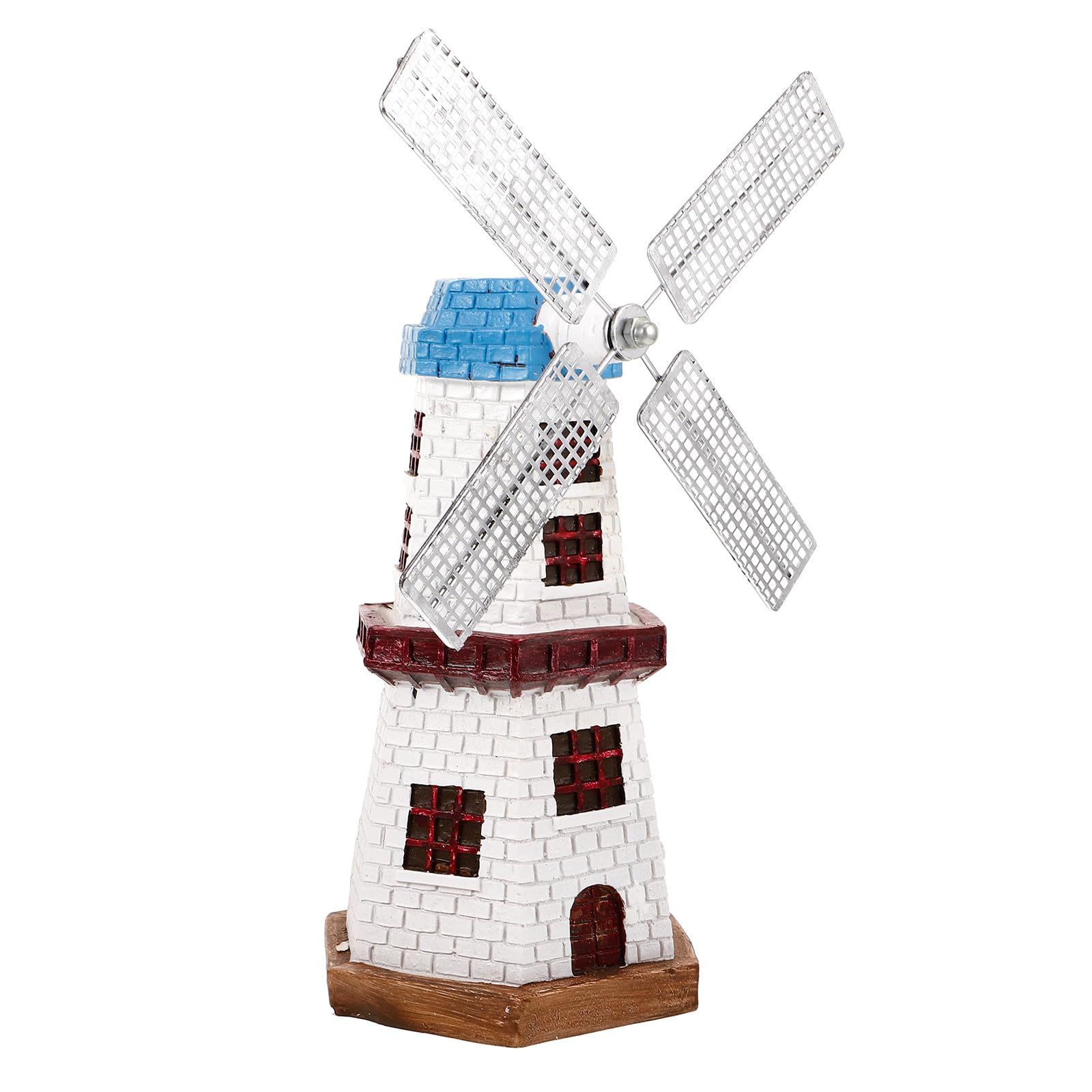 Moulin à vent décoratif GARVALON 8 cm en métal rustique durable