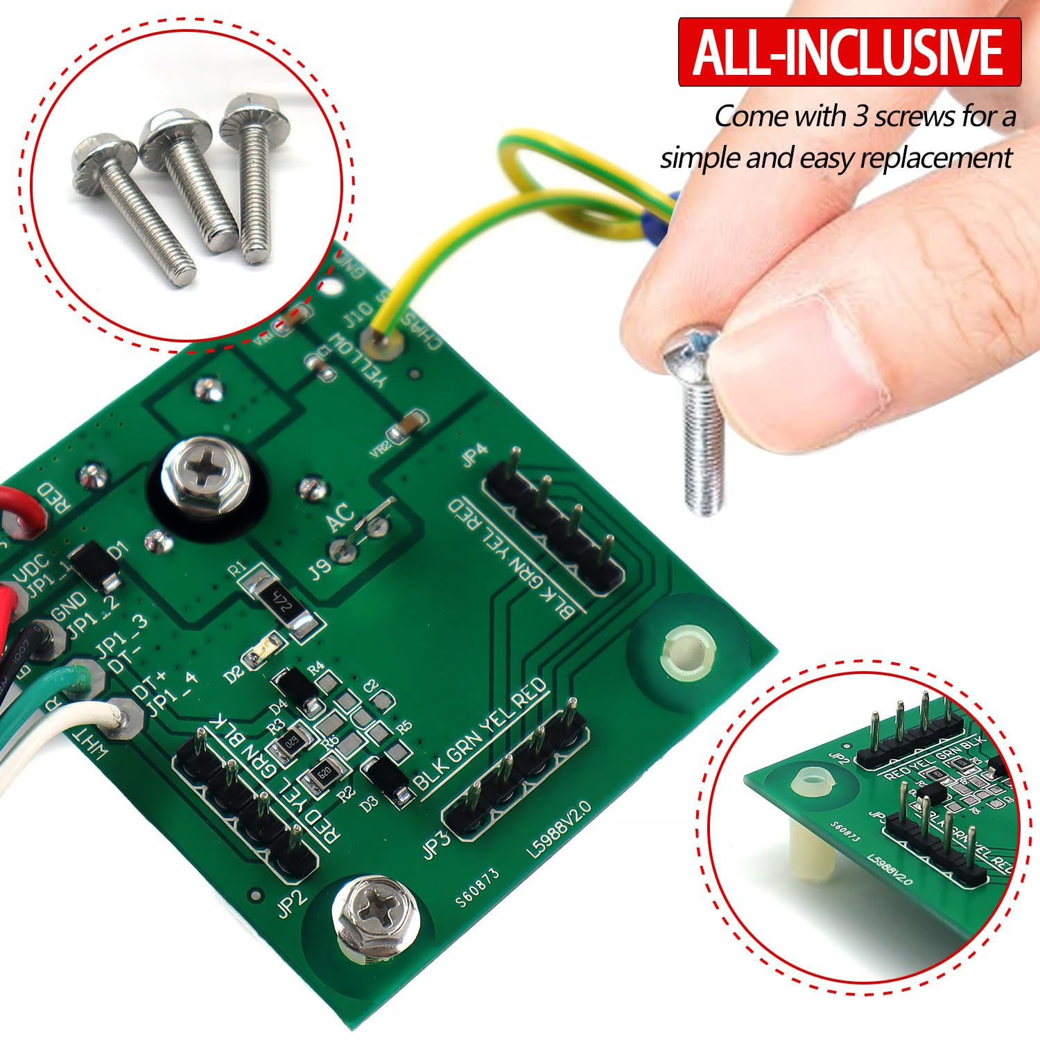 521218 Centro de carga IntelliChlor SCG Placa de sobretensión PCBA compatible con sistema automatizado Pentair Intellitouch Sistema de control Easytouch Reemplazo 521593