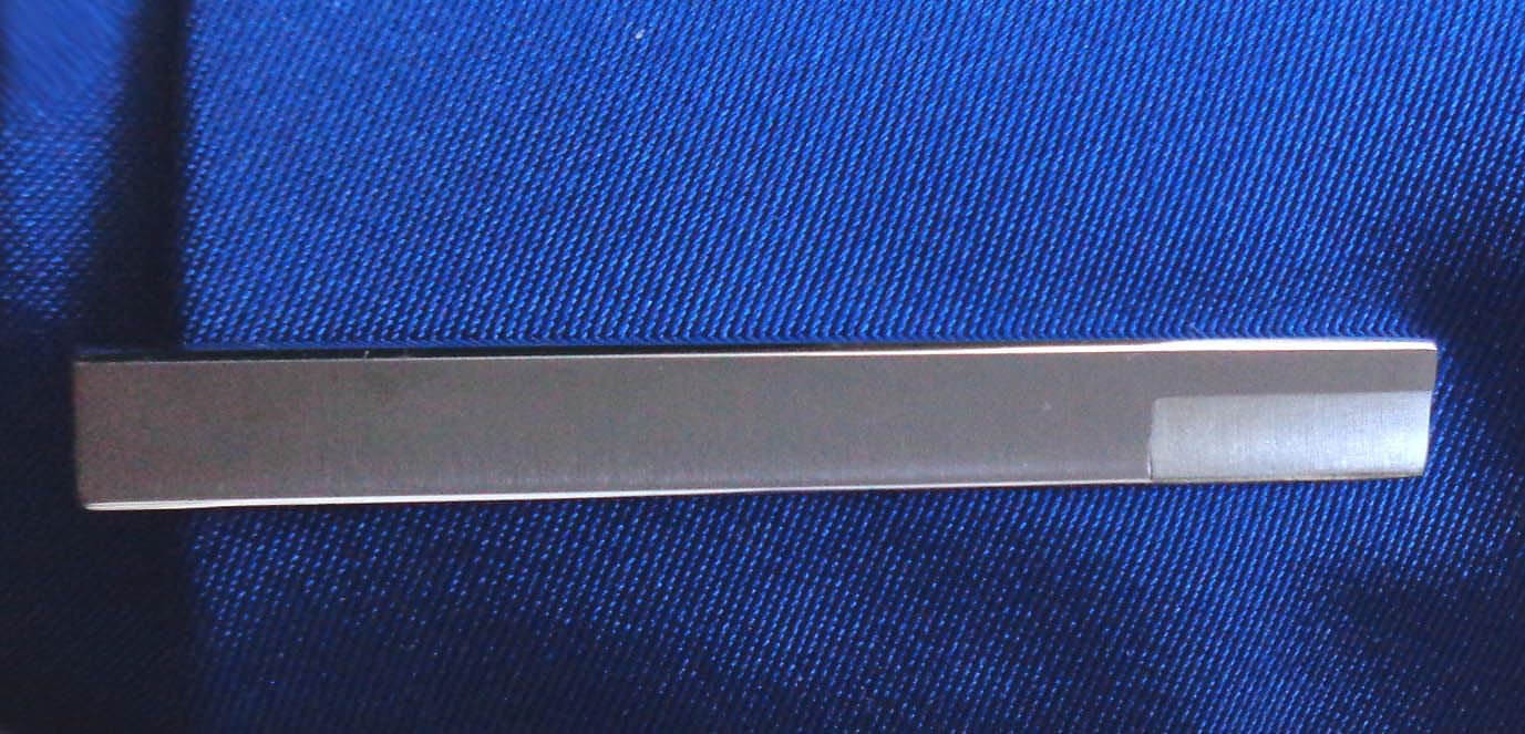 Krawattenschieber Edelstahl matt + 925er Silber Part ca. 6,4 cm l. m.i. Germany inkl. Geschenkbox