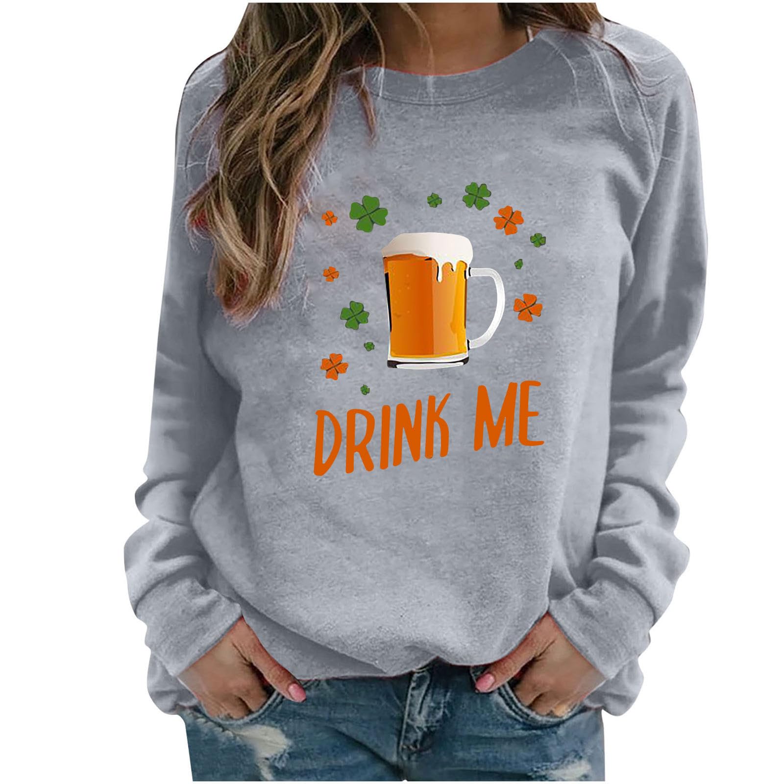 Womens Outfits Sweatshirt for Women Long Sleeve Crewneck Sweater Winter Fall 2023