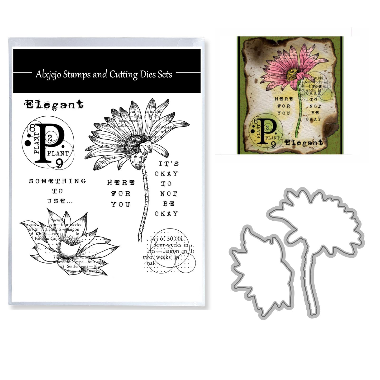 Alxjejo Cutting Dies and Stamps Set 2024-2025-2026,Stamps and die for Card Making for DIY Birthdays, Thanksgiving Day, Valentine's Day, Scrapbooking, Art Craft, Festivals Greeting Card Album