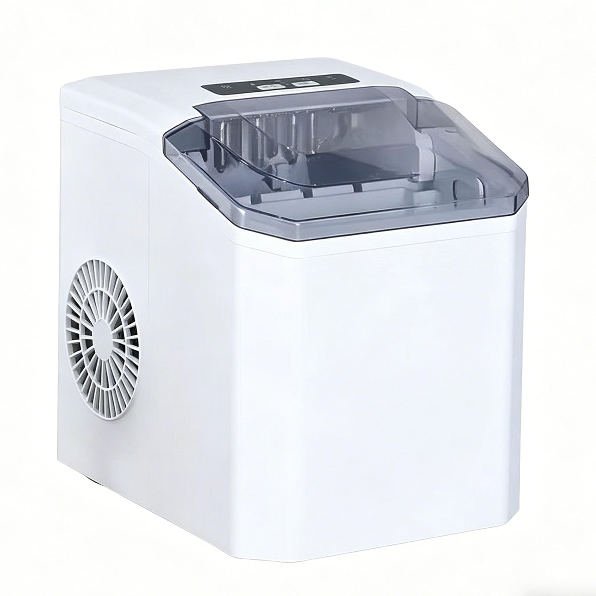 Vollautomatischer Eisbereiter，Kleiner Eisbereiter，Automatische Reinigung per Knopfdruck，Infrarotsensor，Ideal Für Kleine Zusammenkünfte，Partys(C)