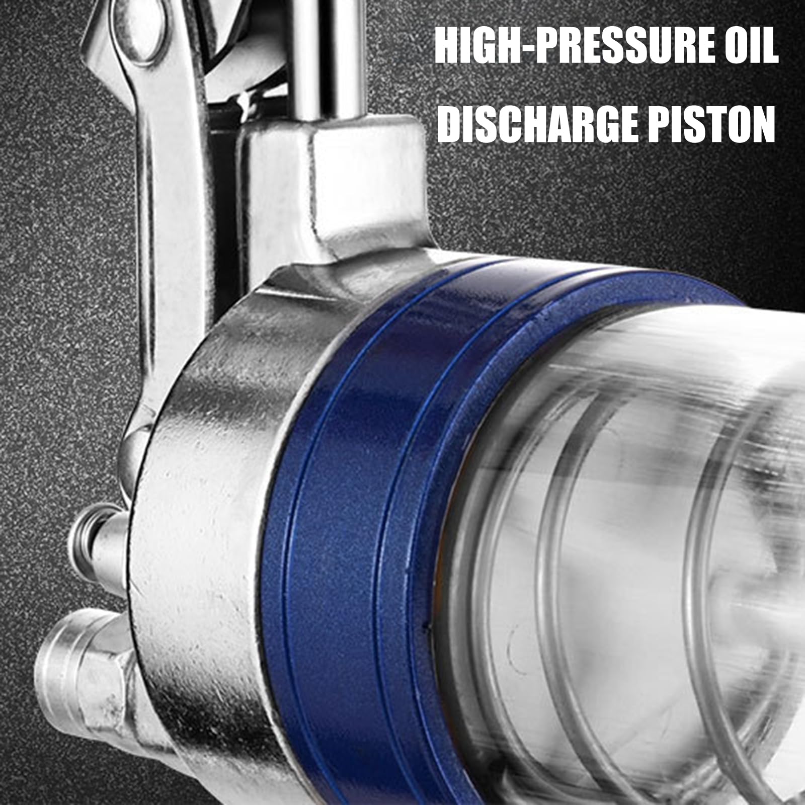 Lubricación profesional de cuerpo de aluminio con mango para maquinaria industrial, tubo de grasa transparente, bombas de grasa manuales
