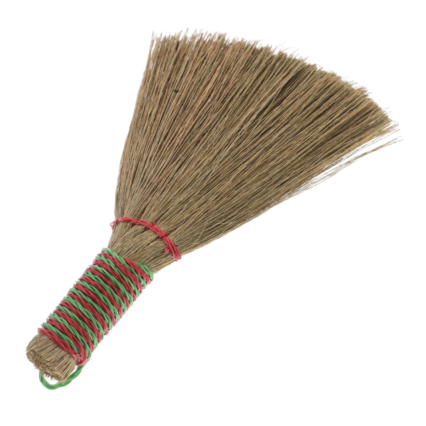 Hemobllo Handheld Natural Straw Broom Dust Brush for Indoor Cleaning Lightweight Portable Sweeping Tool for Floors Furniture and Beds Sturdy Construction for Home Use