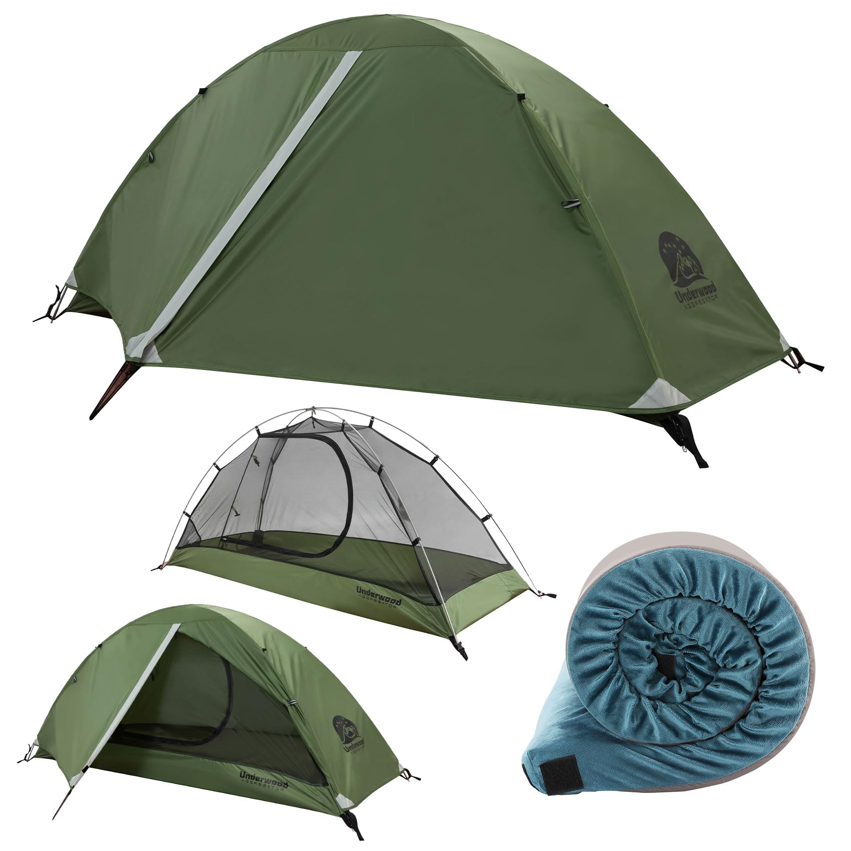 1 Person Backpacking Tent for Camping & Foam Camping Mattress