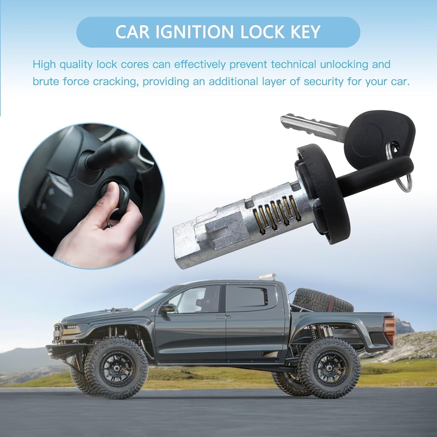 Ignition Key Lock Cylinder Switch with Keys 709271 + 5928819 Fit for Chevrolet Impala 2007-2013
