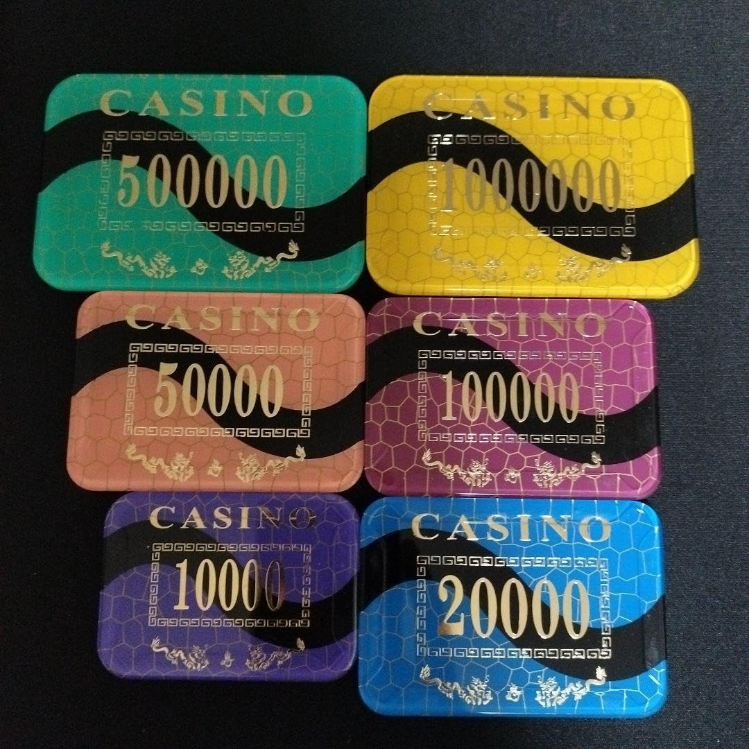 Amazon | ポーカー カジノ プラーク チップ 角チップ 高額チップ