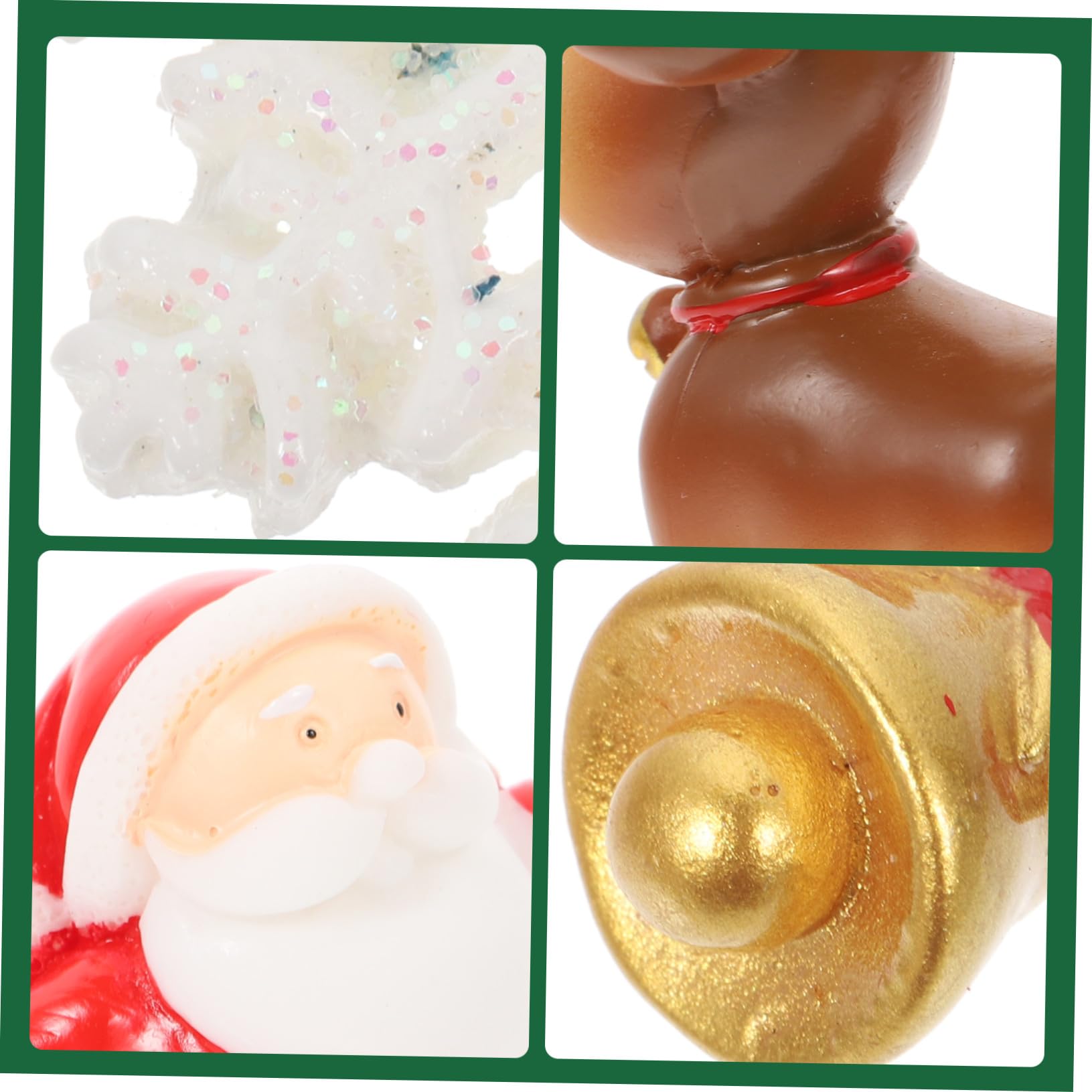 Toyvian 27 Pezzi Mini Ornamenti Natalizi in Resina Cartoon Formato Decorazioni Di Paesaggio Micro Dimensioni Per Artigianato Fai Da Te Ambienti Miniatura e Case Delle Bambole Natalizie