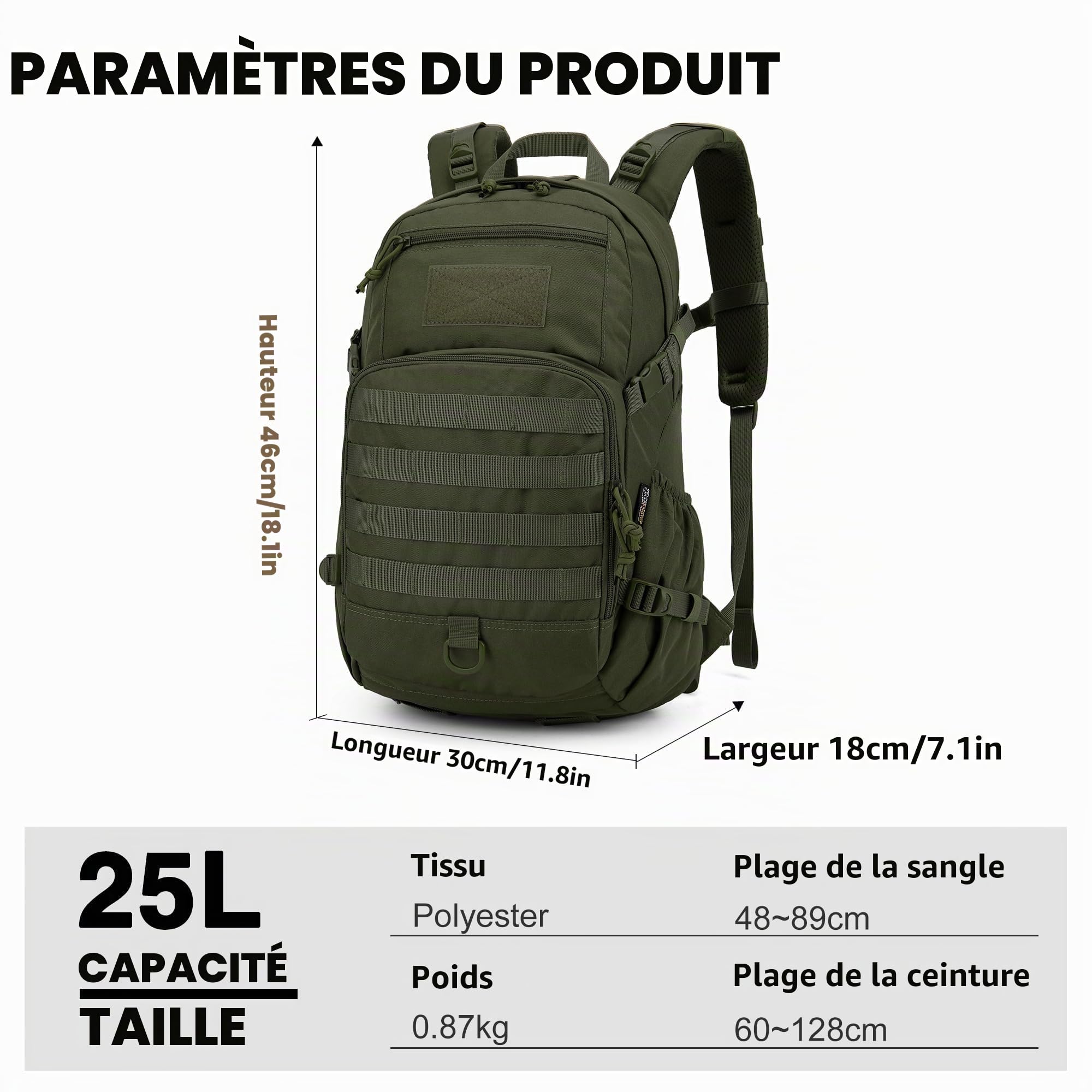 Mardingtop sac à dos de vélo sacs à dos militaires sac d'hydratation tactique pour vélo randonnée camping cyclisme alpinisme en plein air