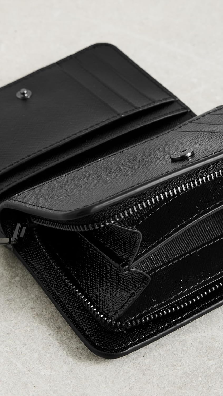 Marc Jacobs Women's The Utility Snapshot Tonal Crossbody Compact Wallet, Black, One Size - Image 5