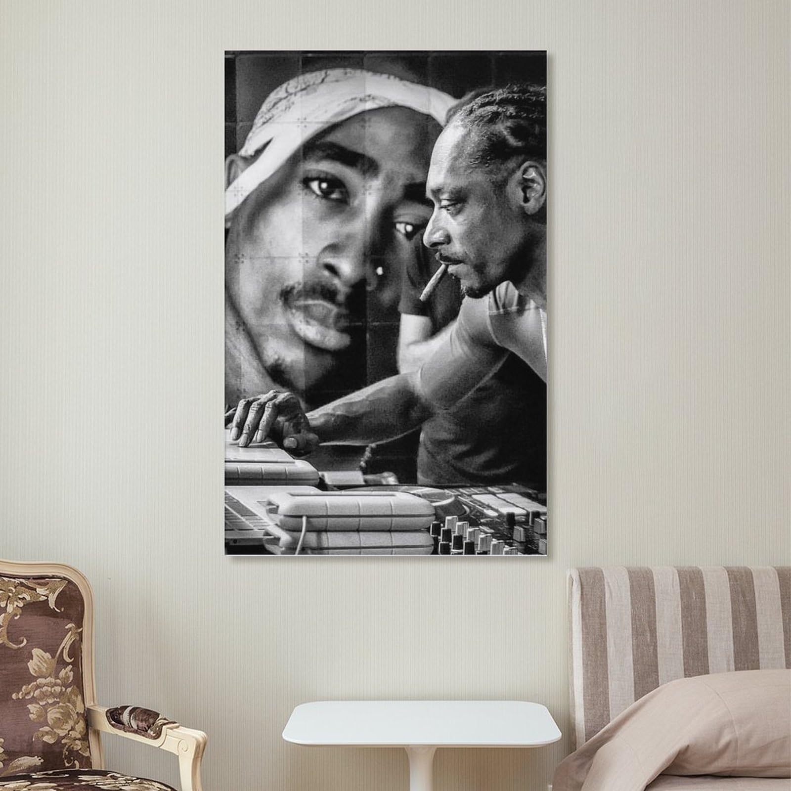 Poster su tela, motivo: cantante rap hip hop all star, stampa artistica da parete, poster decorativo moderno per la famiglia, 60 x 90 cm