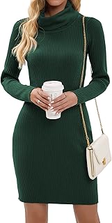 Sponsored You’re seeing this ad based on the product’s relevance to your search query.Learn more about this advertisement Imuedaen Women’s Knitted Dress, Turtleneck, Elegant, Long-Sleeved Tunic, Jumper Dress, Mini Dress, Pullover, for Autumn, Winter