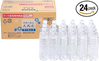 Mitsuuroko Beverage Four Seasons Blessing Natural Water, Labelless, 18.6 fl oz 550 ml x 24 Bottles, Natural Mineral Water, Gifu Yoro, Domestic, Soft Water