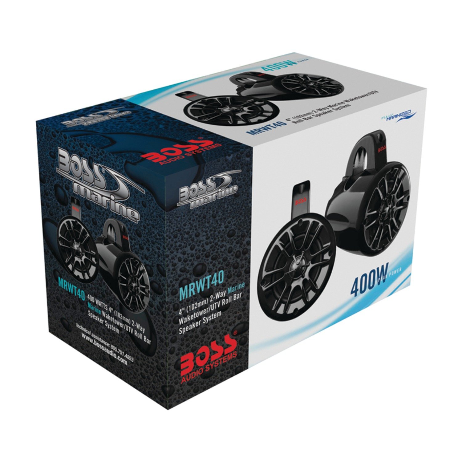 Utv Sound Bar BOSS Audio Systems BM40AMPBT ATV UTV Marine Boat