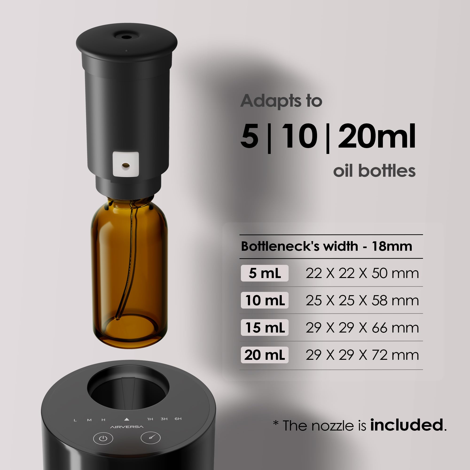 Kit de iniciación de difusor de aceite esencial sin agua con aceite de fragancia de hotel de 30 ml inspirado en Ritz Carlton, mini máquina de aire aromática, funciona con pilas, difusor portátil para