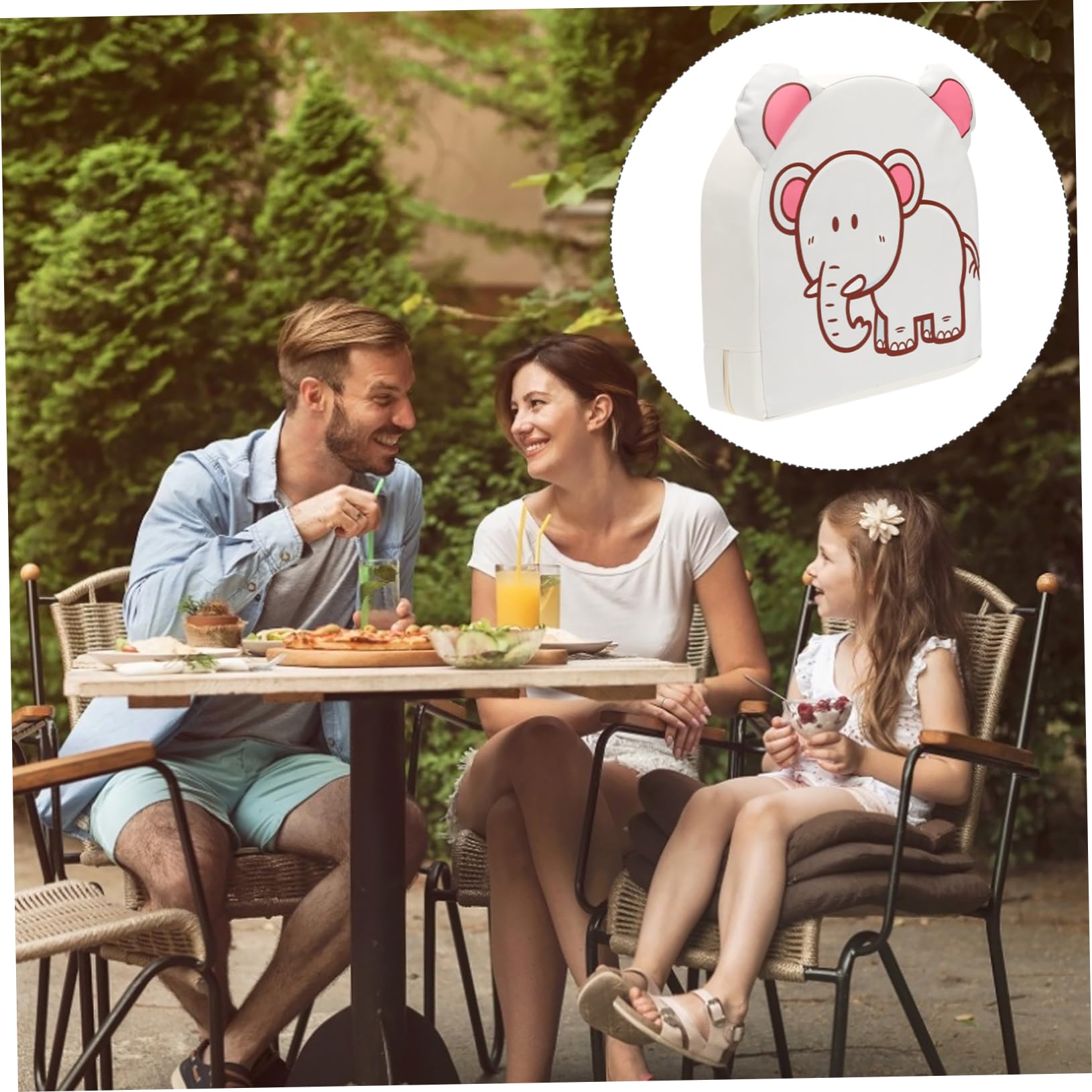 COLLBATH Cuscino Rialzato Per Sedia Da Pranzo Alzasedia Per Bambini Comodo E Portatile Per Casa Scuola Viaggio Facilita Mangiare E Giocare