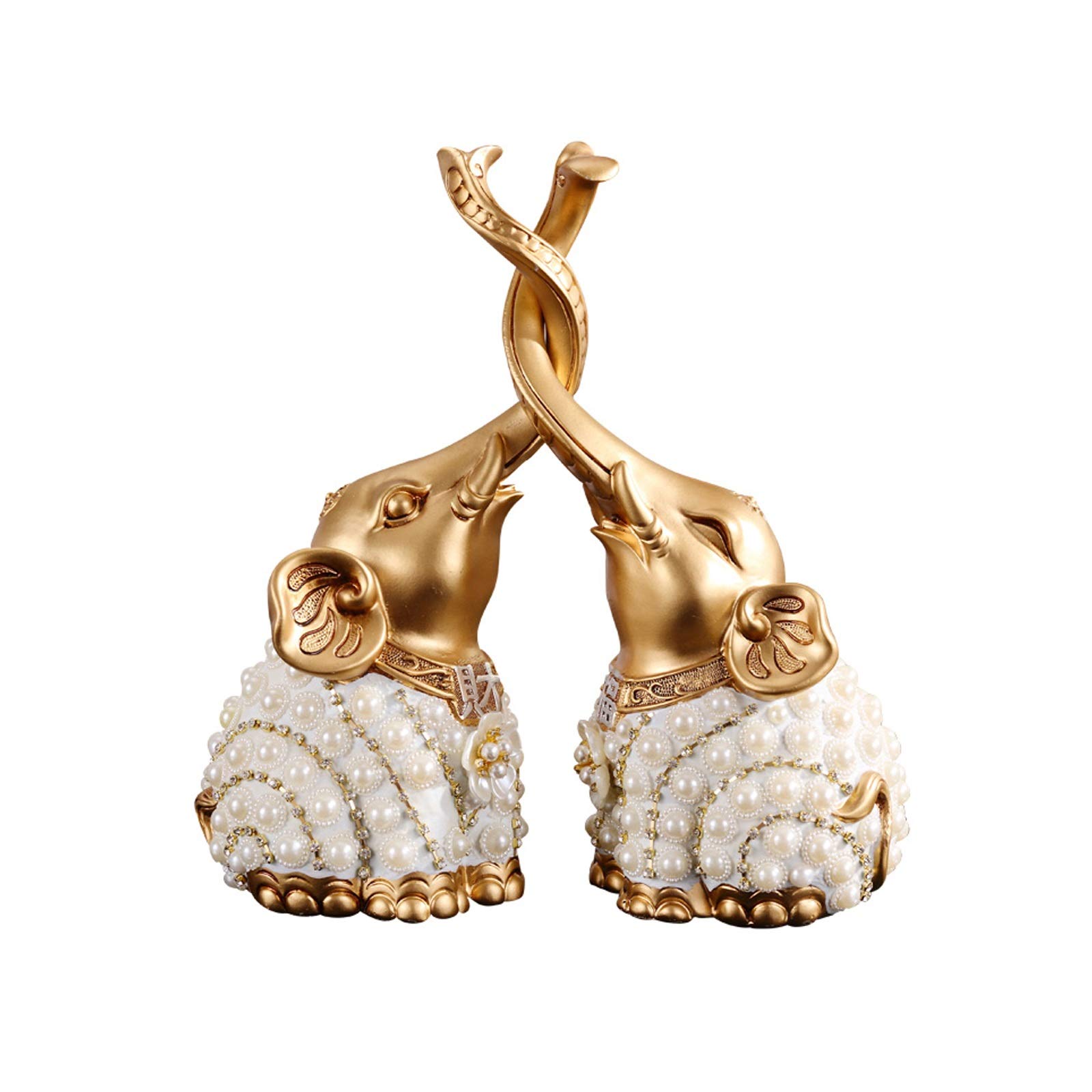 Wystrój domu Strona główna Biurko Ozdoby Ślubne Dekoracje Piękny Słoń Żywica Rodzina Słonie Statua Zwierząt Figurka Home Office Feng Shui Decor Collection Prezent Dekoracja pulpitu