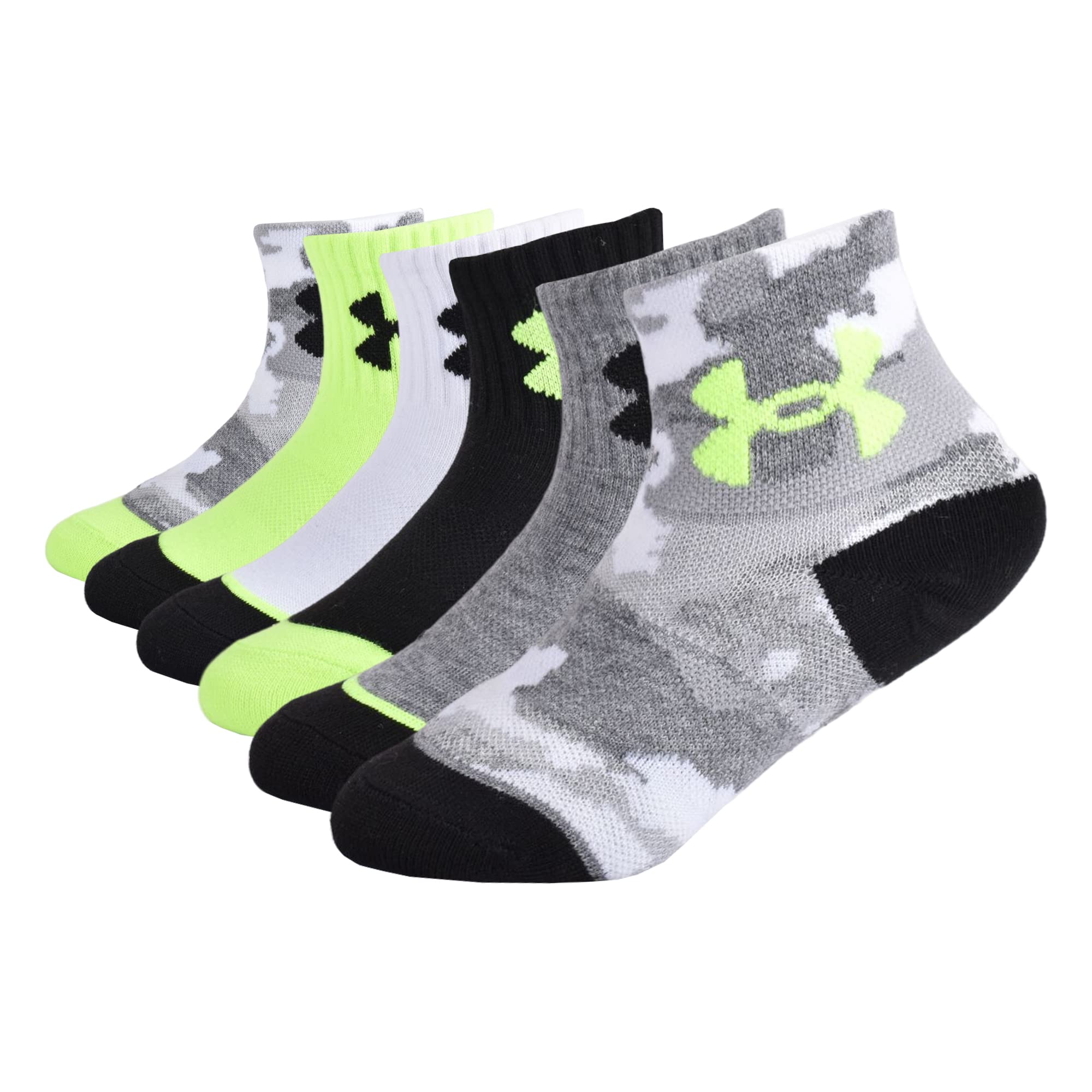 Under Armour boys Multi Pack Essential Quarter Sock