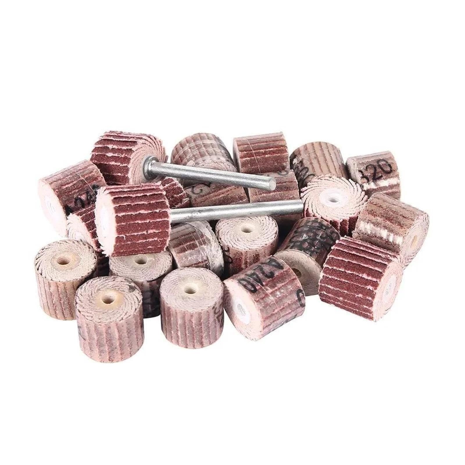 50-teiliges Schleiftrommel-Set, Lamellenschleifpapier for rotierende Schleifwerkzeuge