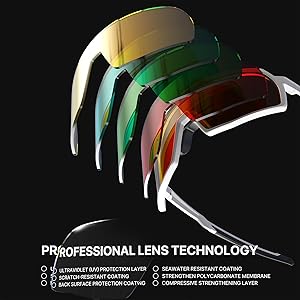 YOZISS Cycling Glasses Polarized Sports Sunglasses for Men Women Youth Baseball Running Driving Golf