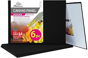 PHOENIX Black Canvas Boards for Painting - Transform Your Artistic Vision into...