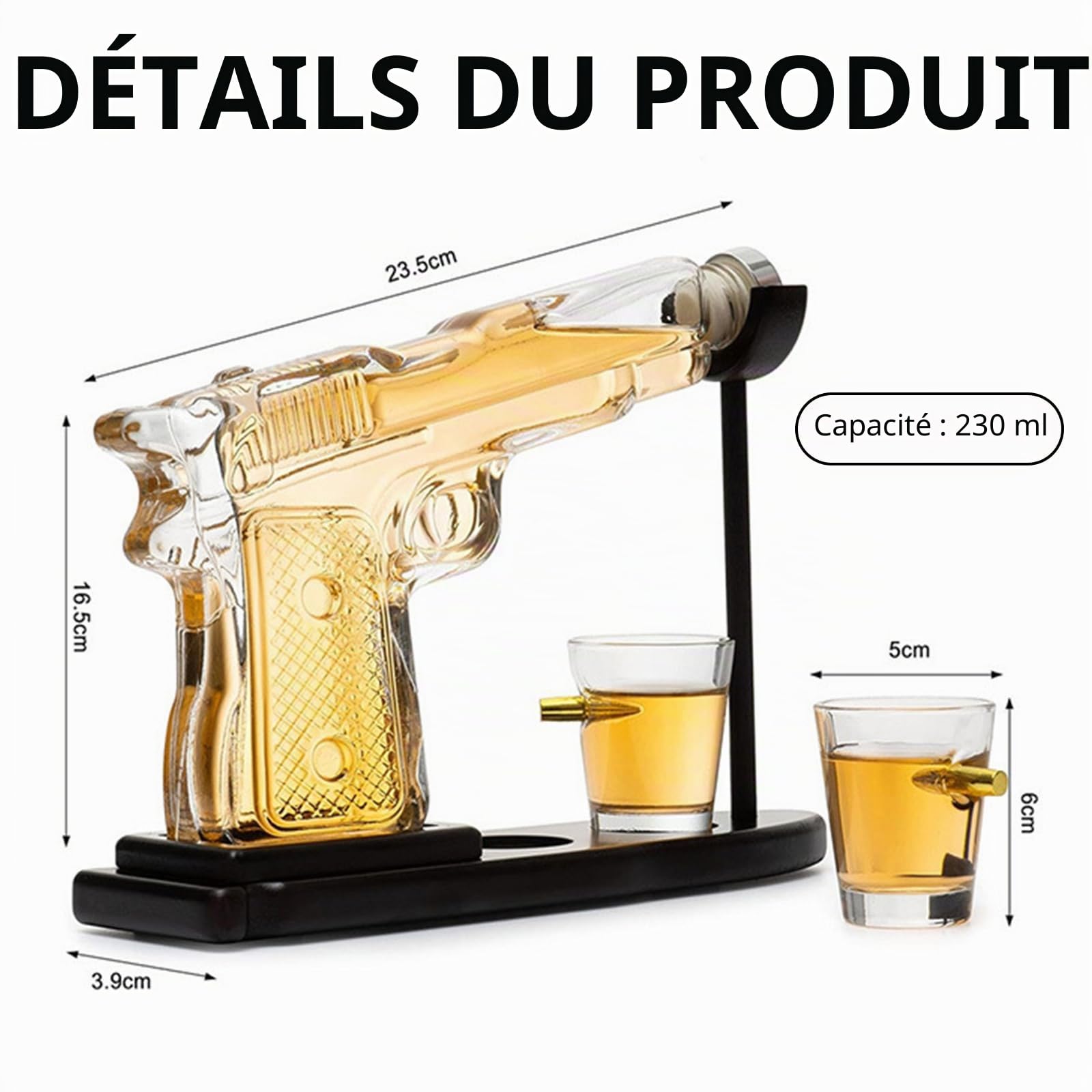 Carafe à Whisky, Carafe A Decanter Coffret Whisky Cadeau Homme Distributeur De Whisky Pour Liqueur Avec 2 Verres à Liqueur Ensembles Cadeaux De Verres à Whisky Pour Hommes/Papa/Mari/Petit Ami