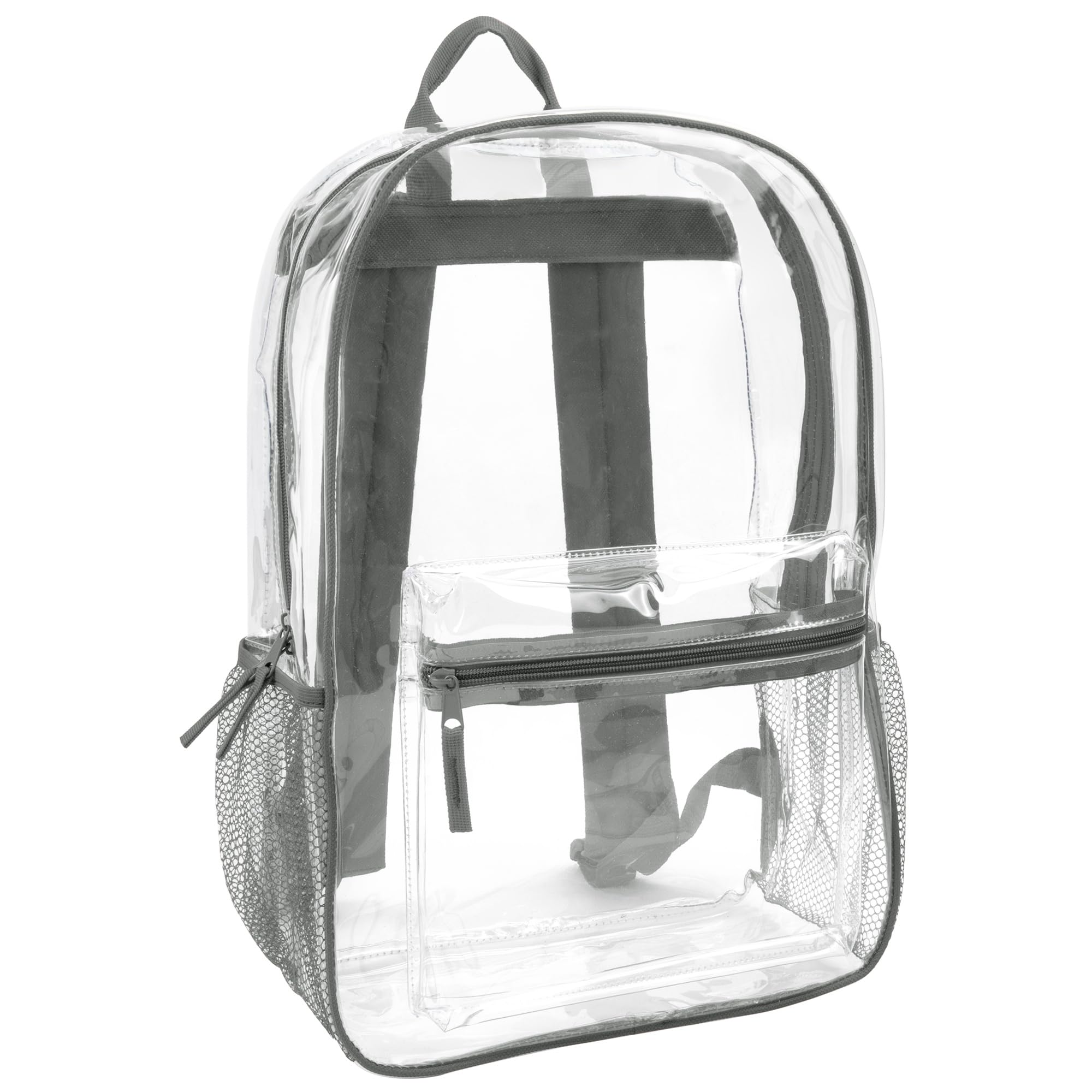 Clear Backpack Heavy Duty with Padded Straps, Side Pockets for Kids, Boys, Girls, School, Stadium Approved Events