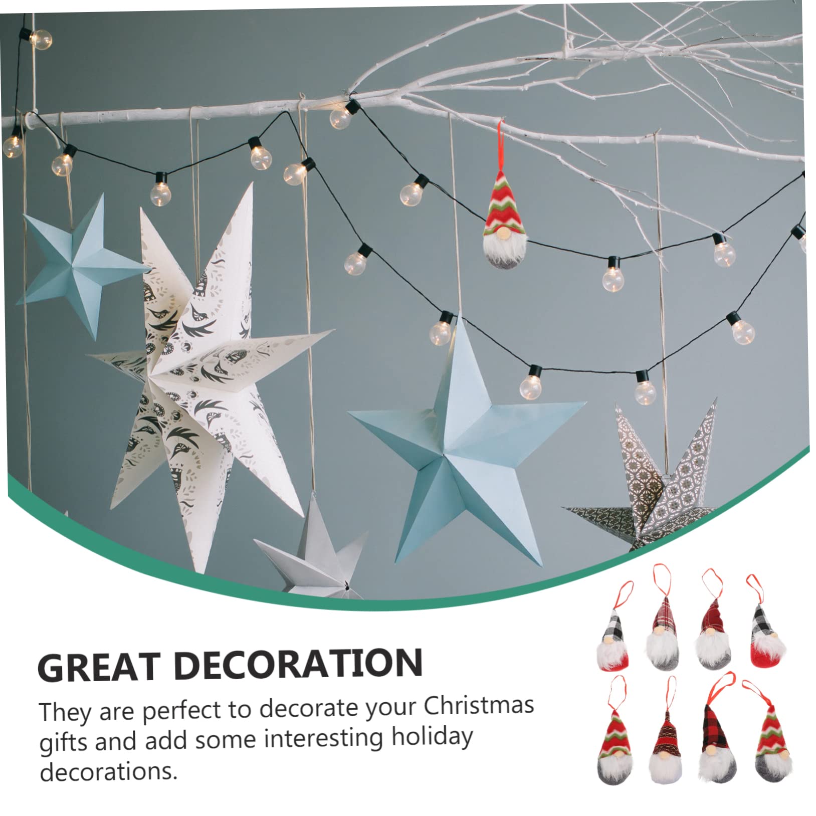 Cabilock 2 Juegos Adorno De Muñeca Sin Rostro Decoraciones Navideñas De Interior Árbol De Navidad Colgando Muñecas Colgantes Navideños Muñecos Navideños Decoración Navideña Hilo 8 Uds * 2