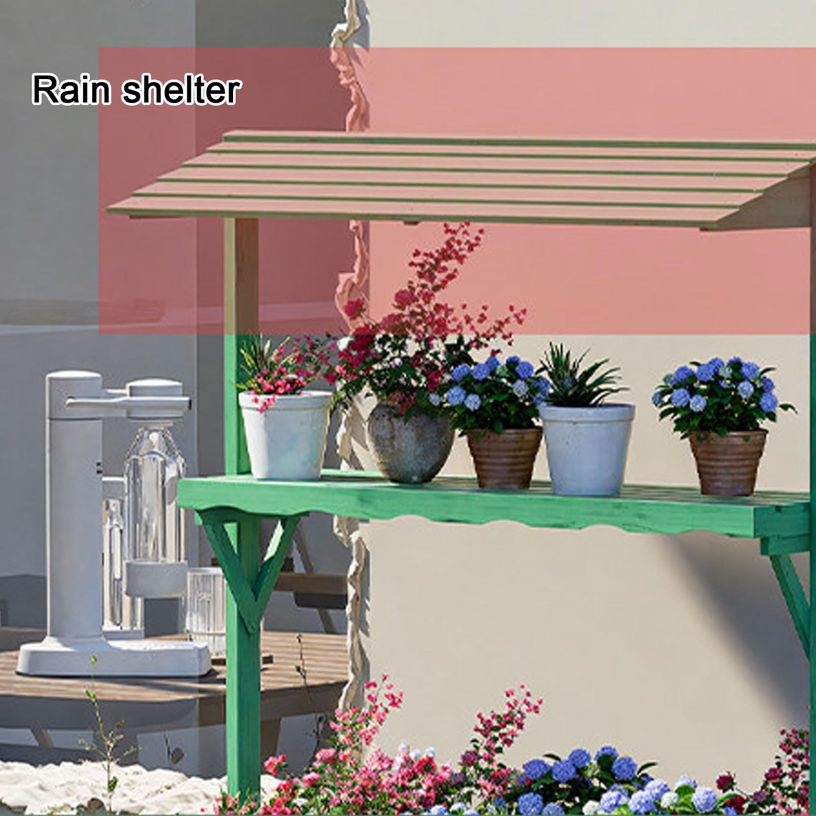 Questo Carrello portafiori con Ruote, Carrello per Dolci da Matrimonio in Legno, Stabile e portante, Carrello da Mercato di Campagna per Negozi di Fiori, Cortili, Giardini, Centri Commercial