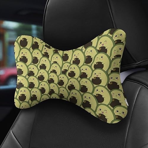 Miniatura 5 de Lindas expresiones de aguacates divertidas almohada para el cuello del coche de espuma viscoelástica almohadas cómodas con forma de hueso para