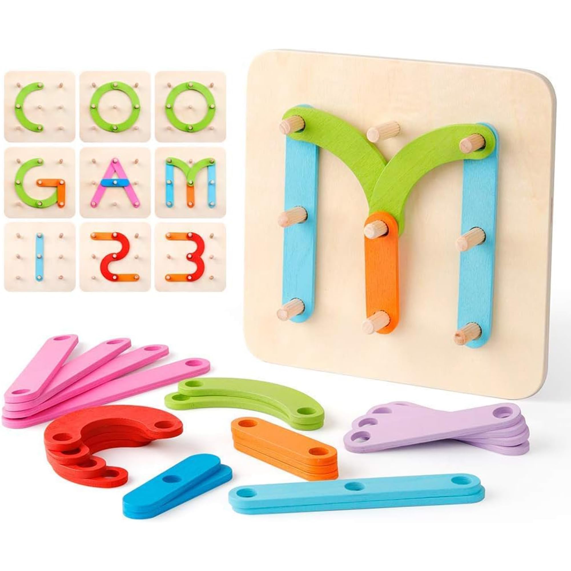 Kidology Wooden Letter Number Construction Puzzle Toy, Learning & Educational Stacking Toy | Montessori Pegboard Activity Toys For Kids | Building Blocks For Kids 3+ years, Preschool Learning STEM Toy (B0CL52DB9N) Amazon Price History, Amazon Price Tracker