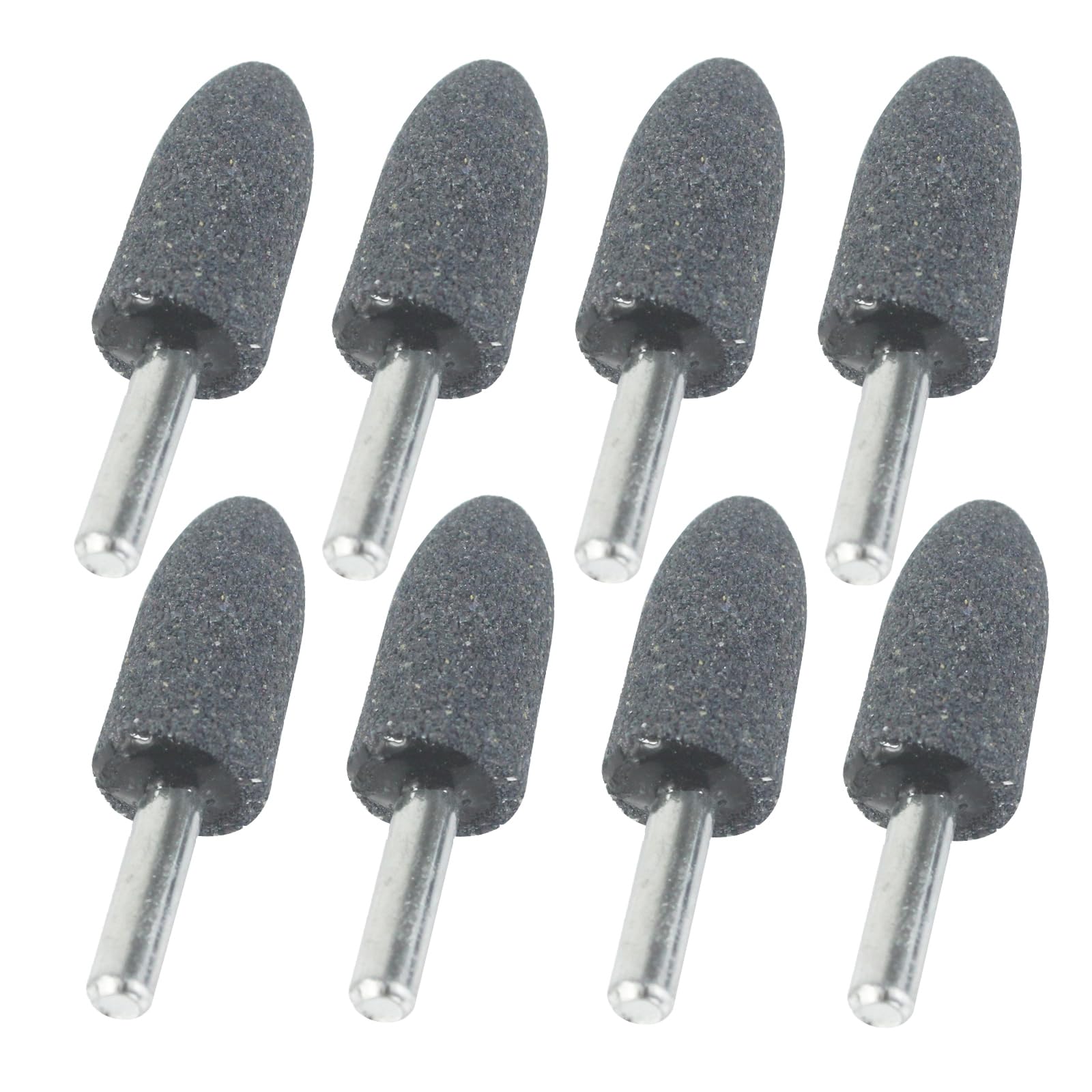 16 mm Cone Shape Grinding Stone - 1/4" Shank Aluminum Oxide Mounted Grinding Stones Sharpening Bits for Rotary Tools Drill (Pack of 8)