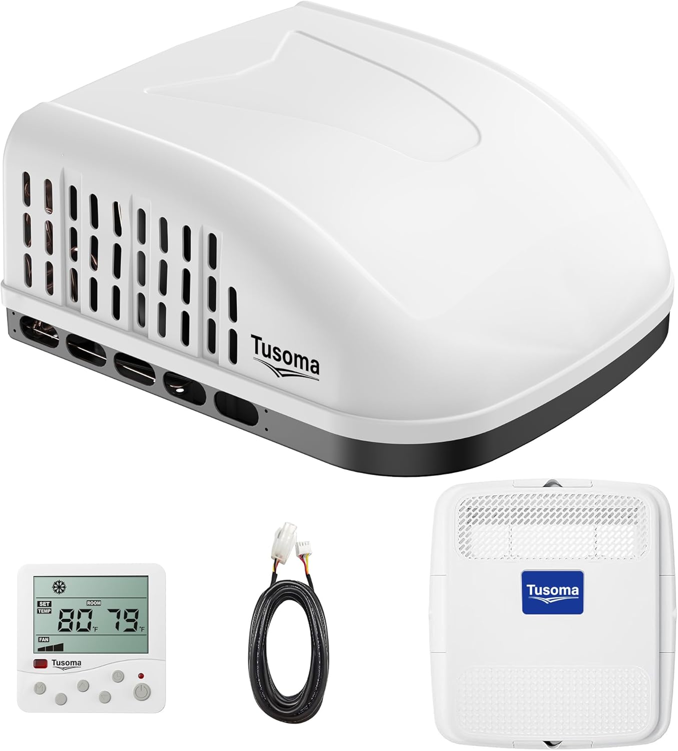 RV Air Conditioner 18000 BTU, RV AC Unit with Heat Pump, 2-in-1 Cooling & Heating RV AC Heater Combo, 110-120V Non-Ducted Rooftop, Quiet for Camper, Trailer, Fifth Wheel & Food Truck, White