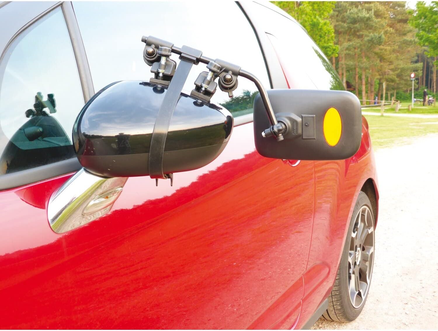 Extra Large Extra Tote Blind Spot Mirror for Cars, Caravans and commercial Vehicles with Clip Microphone System (Fits Bombs Fixed) and Simple Design on the Mirror Cap, Quality Holland REPUSEL 1123