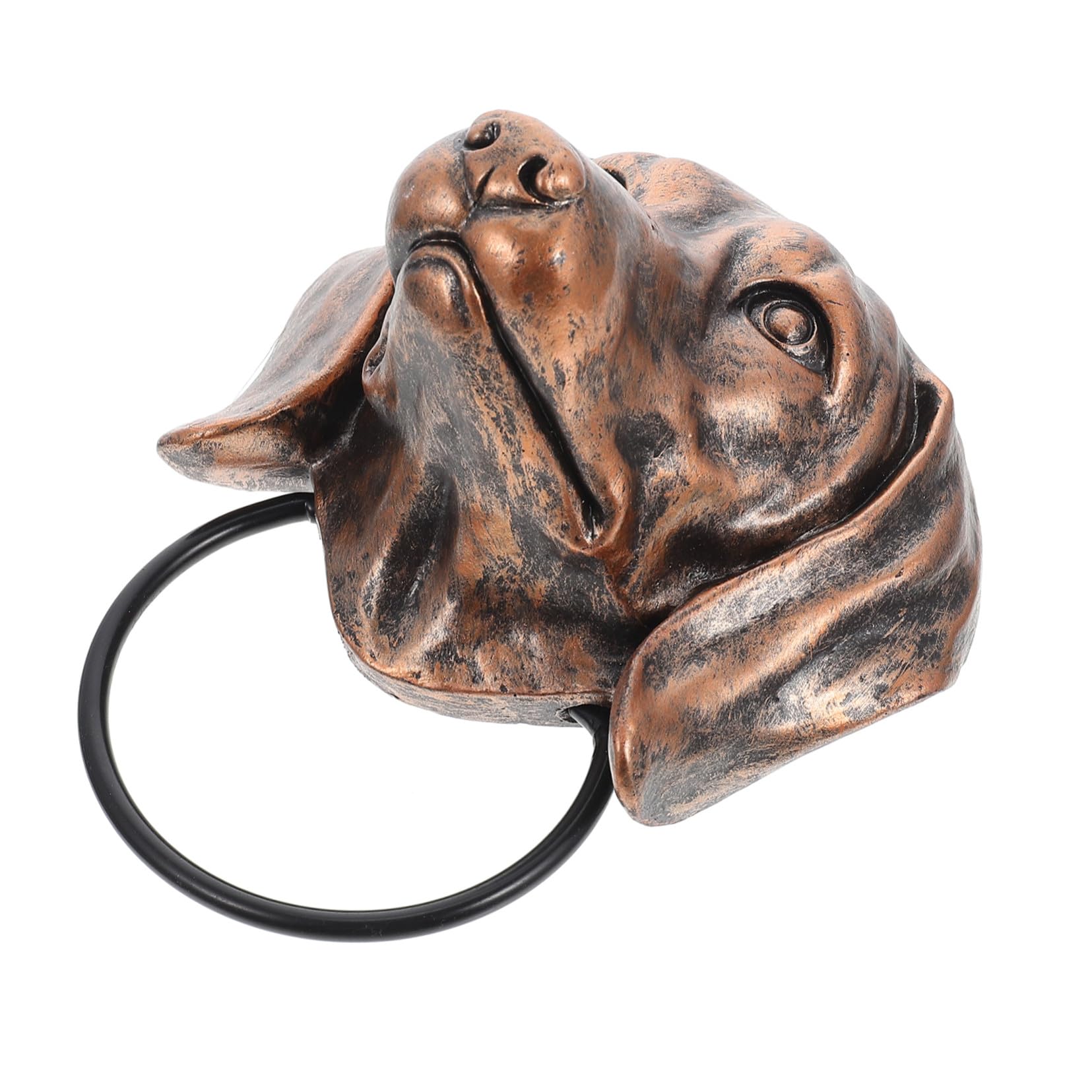 Anneau de porte tête de chien original antirouille pour décoration maison