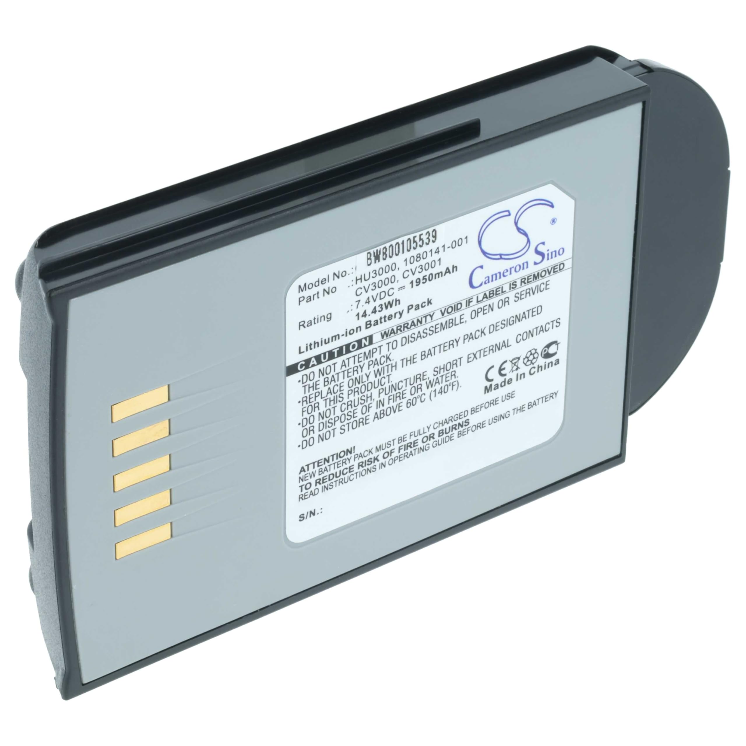 vhbw batteria compatibile con Psion Teklogix 7535, 7535 G2, 7530 G2, 7530, 7535LX lettore di codici a barre, POS (1950mAh, 7,4V, Li-Ion)