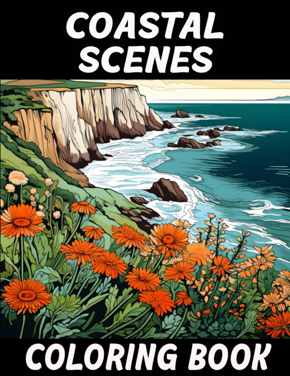 Coastal Scenes Coloring Book: Capturing the Serenity of Coastal Beauty
