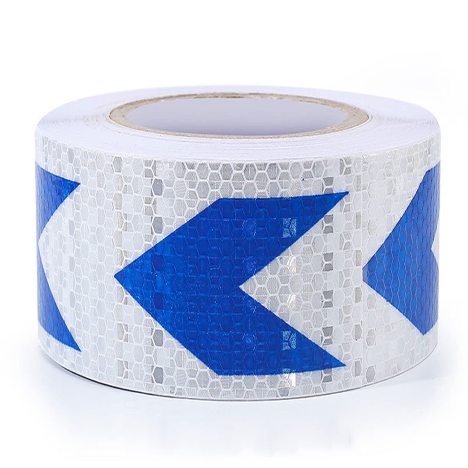 VHcgCGJ reflective tape, High Intensity Arrow Reflective Tape, Self-Adhesive Sticker, Marking Barrier(White Blue)