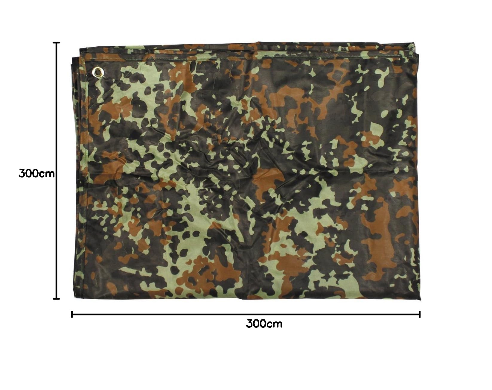 MFH Filet Bâche Anti-pluie Camouflage 300x300 Cm - Multi-usage Camping
