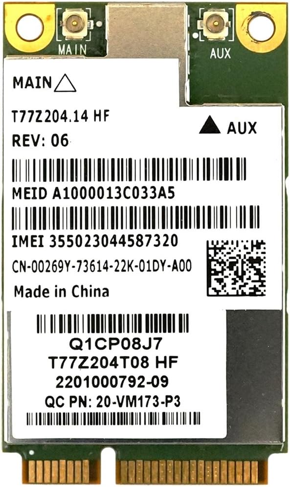 Amazon Dell Wireless 5630 EVDOHSPA Mobile Broadband MiniCard Gobi