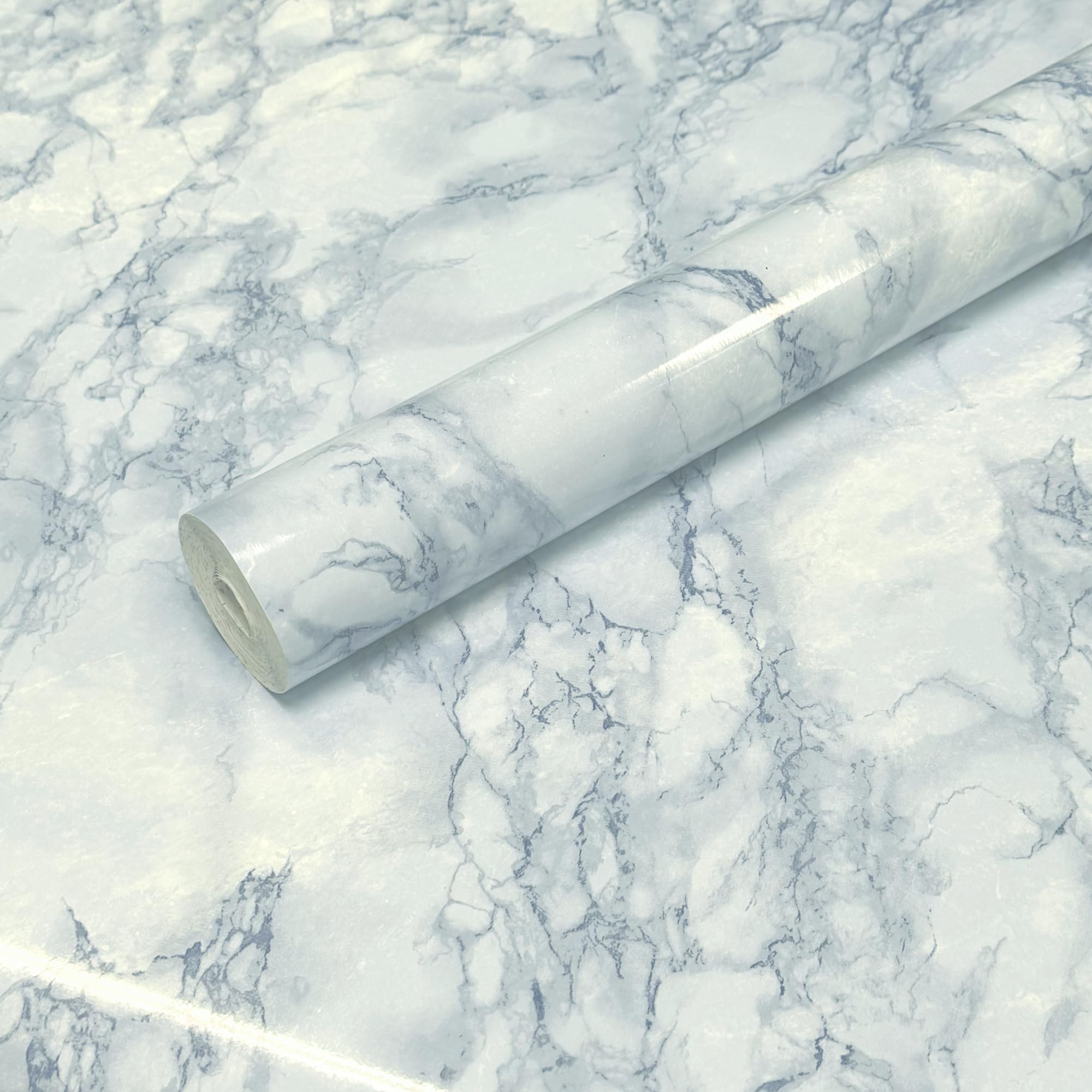 Vinyl Warehouse 5m x 67.5cm d-c-fix Marmi Blue Marble Sticky Back Vinyl Furniture Wrap 200-8236